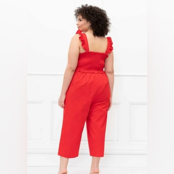 Eloquii Elements Chic Red Jumpsuit ❤️ PLUS SIZE 18 - Picture 8 of 10